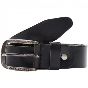 image of Jack and Jones Leather Belt - Black