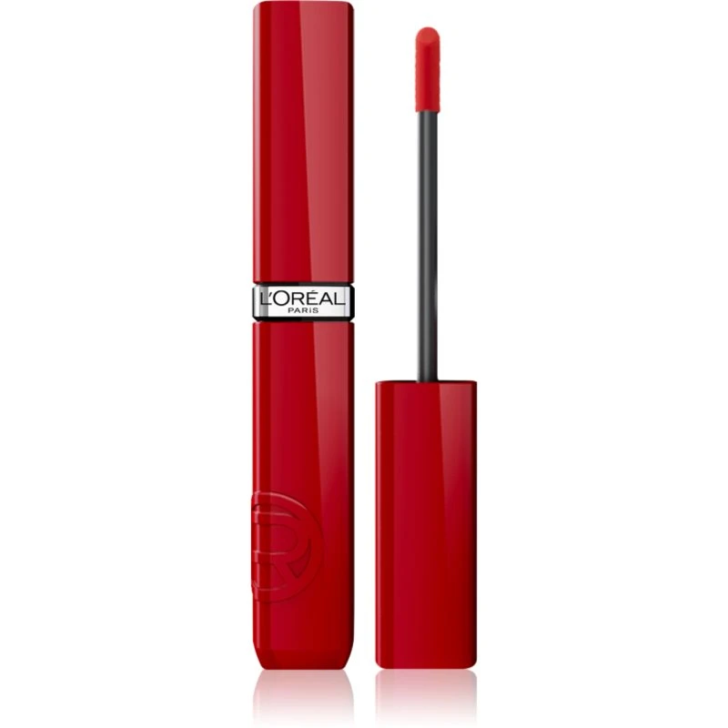 Image of LOreal Paris Infaillible Laque Resistance long-lasting liquid lipstick adds moisture and shine shade 420 Le Rouge Paris 4.3 ml