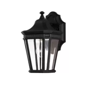 Image of Cotswold Lane 1 Light Outdoor Small Wall Lantern Light Black IP44, E27