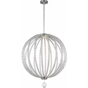Image of Loops - 2 Bulb Ceiling Pendant Light Fitting Satin Nickel LED 12W Bulb