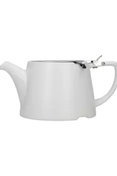 Image of Ceramic Oval Teapot, Satin White, 750ml Gift Boxed