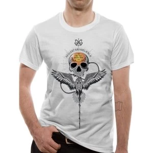 image of Crimes Of Grindelwald - Gellert Skull Mens Medium T-Shirt - White