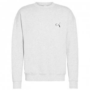 Image of Calvin Klein Long Sleeve Crew Sweatshirt - Grey Heather
