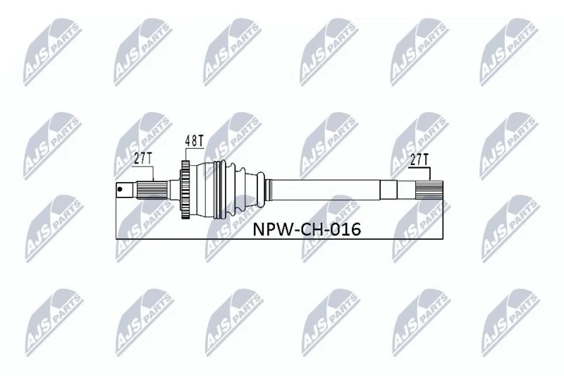 Image of NTY NPW-CH-016 Drive shaft Front Axle Right Drive Shaft (13)