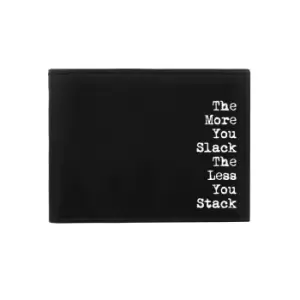 Image of Grindstore The More You Slack Bi-Fold Leather Wallet (One Size) (Black/White)
