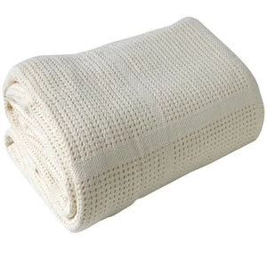 Image of Clair de Lune Cellular Pram Blanket - Cream
