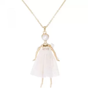 Image of Ted Baker Ladies Gold Plated Bijou Pave Ballerina Pendant