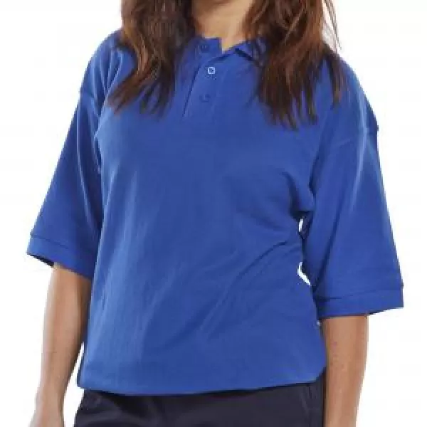Image of Click Polycotton Polo Shirt Royal Blue 3XL