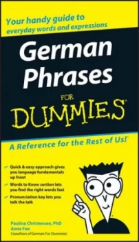 Image of German Phrases for Dummies by Paulina Christensen Paperback