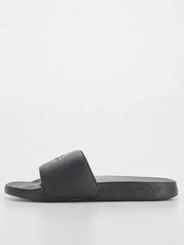 Image of Superdry Code Printed Pool Slide - Black Size XL Men