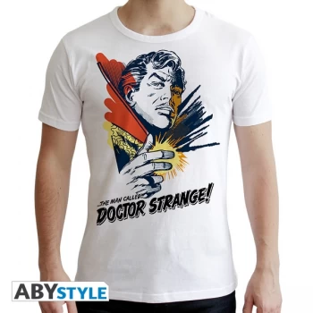 Image of Marvel - Dr Strange Graphic Mens Large T-Shirt - White