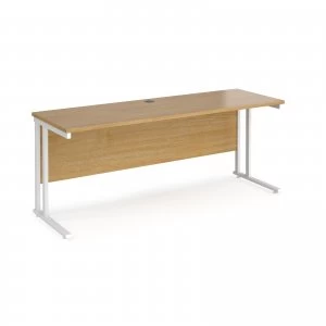 Image of Maestro 25 WL Straight Desk 1800mm x 600mm - White Cantilever Frame o