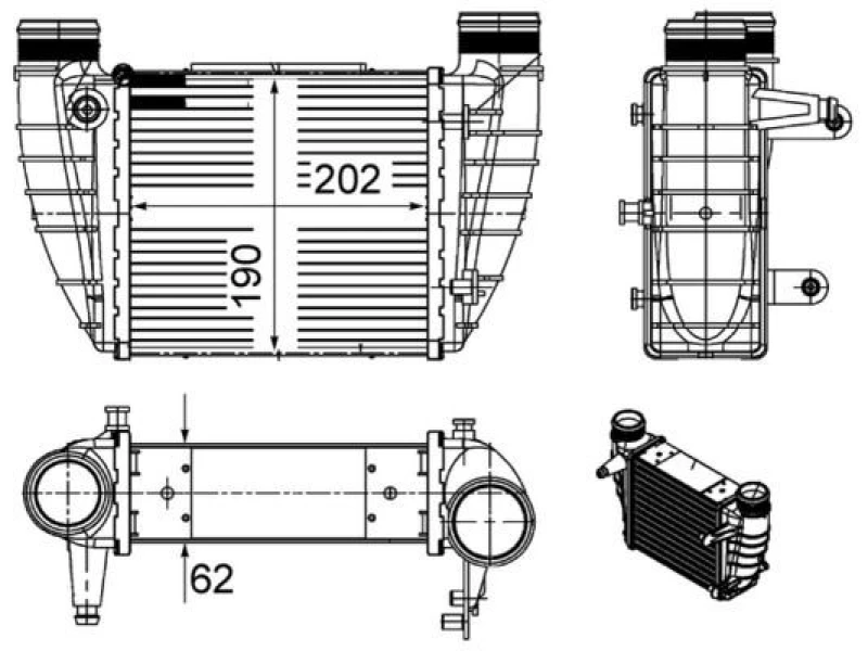 Image of Intercooler MAHLE CI 486 000S