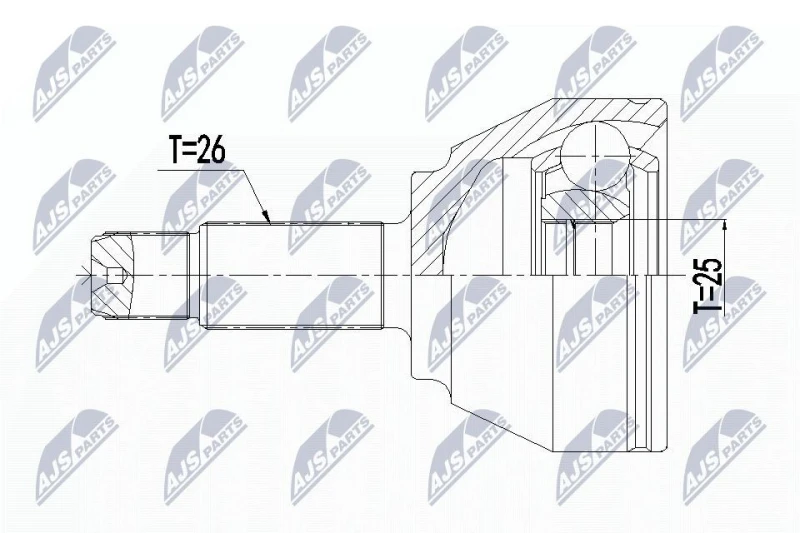 Image of NTY CV joint kit NTY NPZ-BM-018