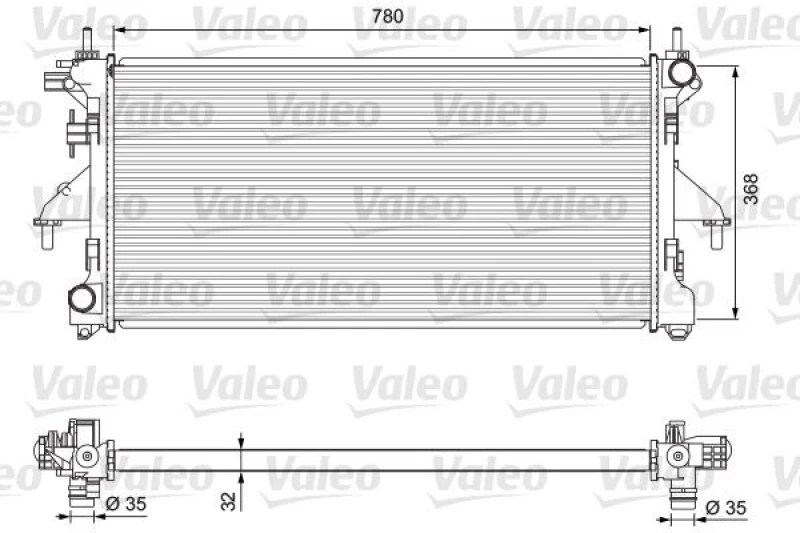 Image of Engine radiator VALEO 701727