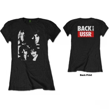 Image of The Beatles - Back in the USSR Womens XX-Large T-Shirt - Black