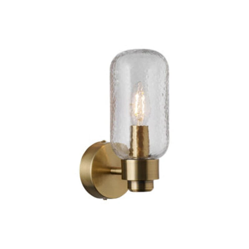 Image of Nordlux Tutan Indoor Bedroom Living Dining Hallway Wall Light In Brass (Height) 23Cm