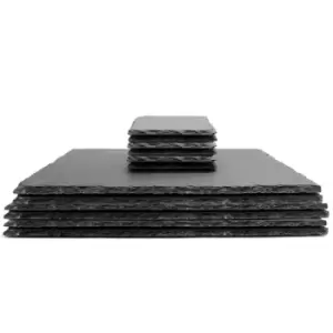 Image of Natural Slate Placemats & Coasters - 12pc M&amp;W