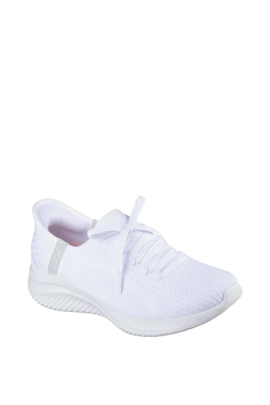 Image of Skechers Womens Ultra Flex 3.0 - Brilliant Trainer in White Size: 3 White Female 3