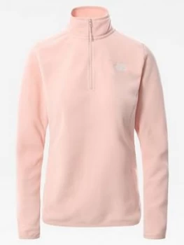 Image of The North Face 100 Glacier 1/4 Zip Fleece - Pink, Size XS, Women