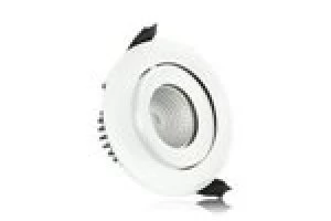 image of Integral Lux Fire 92mm cut-out IP65 Fire Rated Tiltable Downlight 11W (61W) 3000K 850lm 55 deg beam angle Dimmable