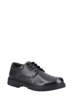 Hush Puppies Black Tristan Senior Leather School Shoe