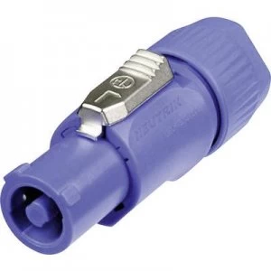 image of Neutrik NAC3FCA Mains connector powerCON Series (mains connectors) powerCON Socket, straight Total number of pins: 2 + PE 20 A Blue