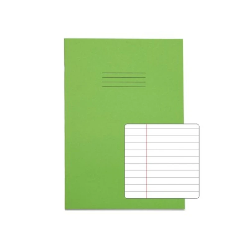 Image of Rhino A4 Exercise Book 64 Page F8M Light Green (50 Pack) VEX677-305-8