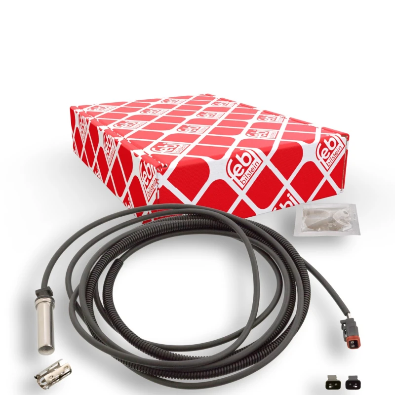 Image of FEBI BILSTEIN 46550 ABS Sensor Front Axle Right, with bush Sensor,wheel speed (412)