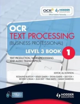 Image of Ocr Text Processing business Professional Book 1 Level 3 by Pam Smith Paperback