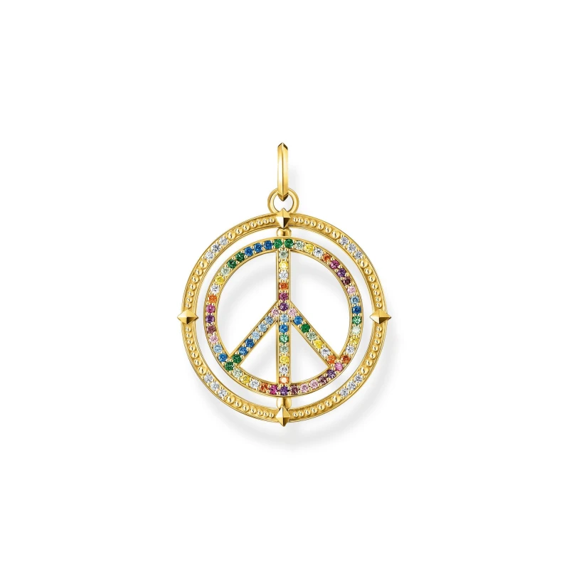 Image of Thomas Sabo Charm Peace Pendant with Colourful Stones - Multi Multi One Size