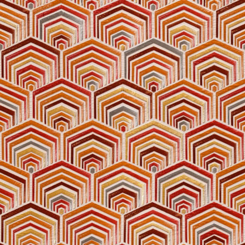 Image of Design ID Orange Red Art Deco Wallpaper Design Retro Paste The Wall Textured Vinyl