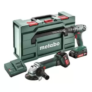 image of Combo set 2.4.3 18V 2 Piece Kit, 1x 4.0Ah & 1x 2.0Ah Batteries, Charger & Case - n/a - Metabo