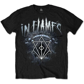 Image of In Flames - Battles Crest Unisex Large T-Shirt - Black