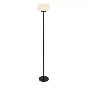 image of 1 Light Floor Lamp With Frosted Ribbed Glass