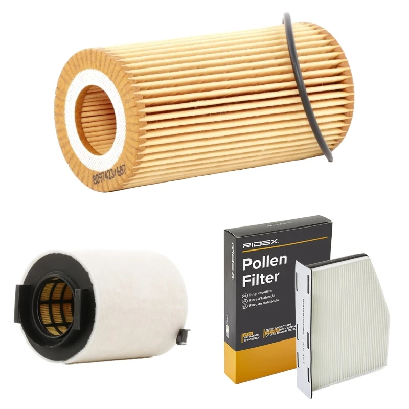 Image of RIDEX 4055F19628 Filter Set with gasket/seal, with pre-filter Filter Set (4055)