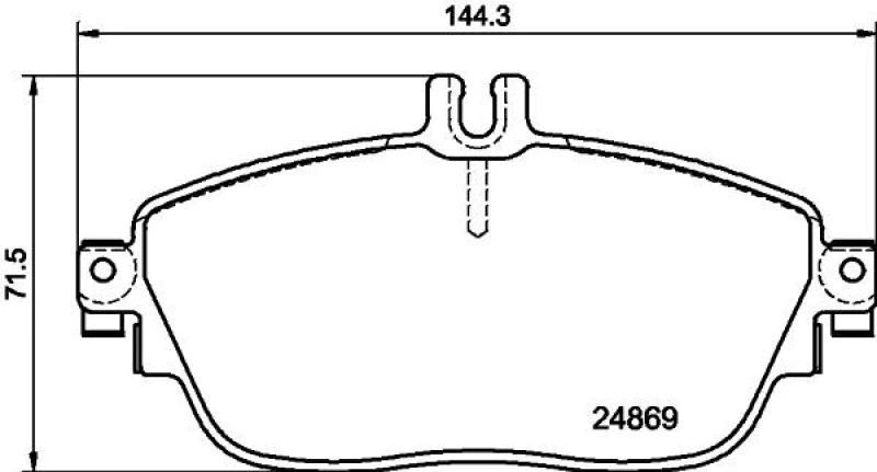 Image of HELLA Brake pad set HELLA 8DB 355 019-721