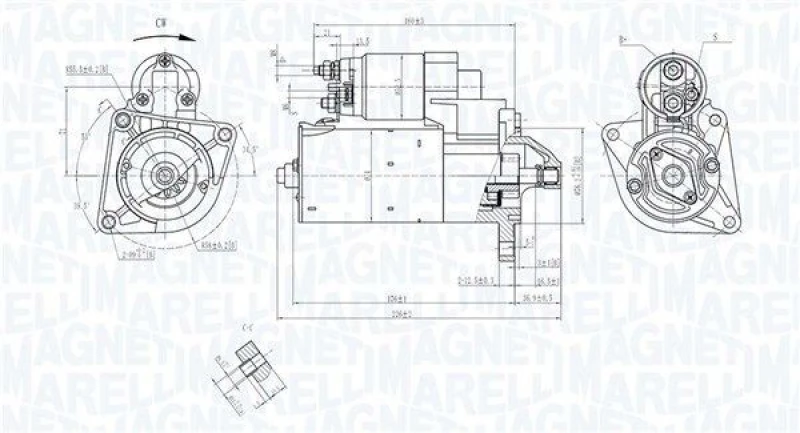 Image of MAGNETI MARELLI Starter motor MAGNETI MARELLI 063721447010