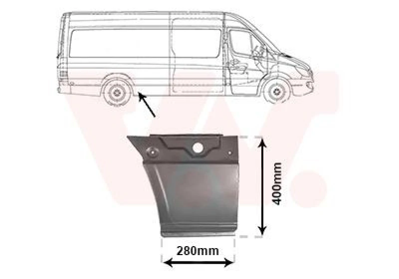Image of VAN WEZEL Side panel VAN WEZEL 3077142