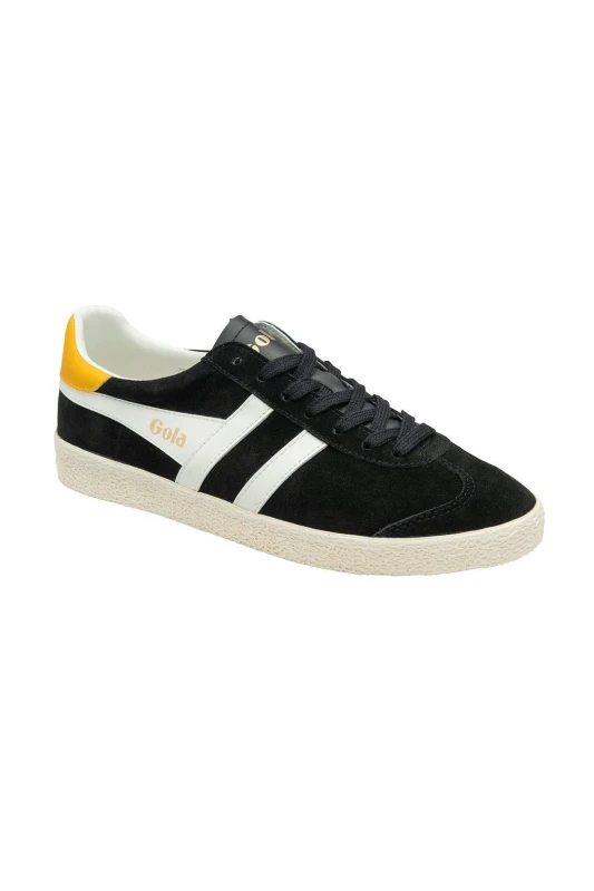 Image of Gola Classics Mens 'Medallist' Lace-Up Trainers in Black Size: 6 Black Male 6
