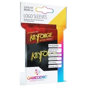 Image of Keyforge Logo Card Sleeves: Black 40 Sleeves - 1 Pack