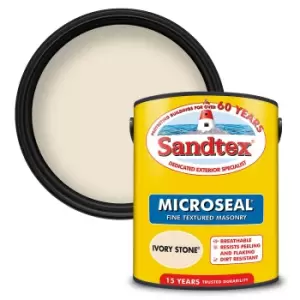 Image of Sandtex Textured Masonry Paint - Ivory Stone - 5L