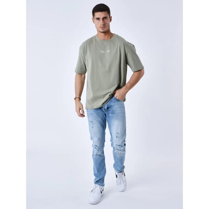 Image of Project X Paris Embroidered logo T-Shirt Project X Paris Vert Male XS T231014_KH2W