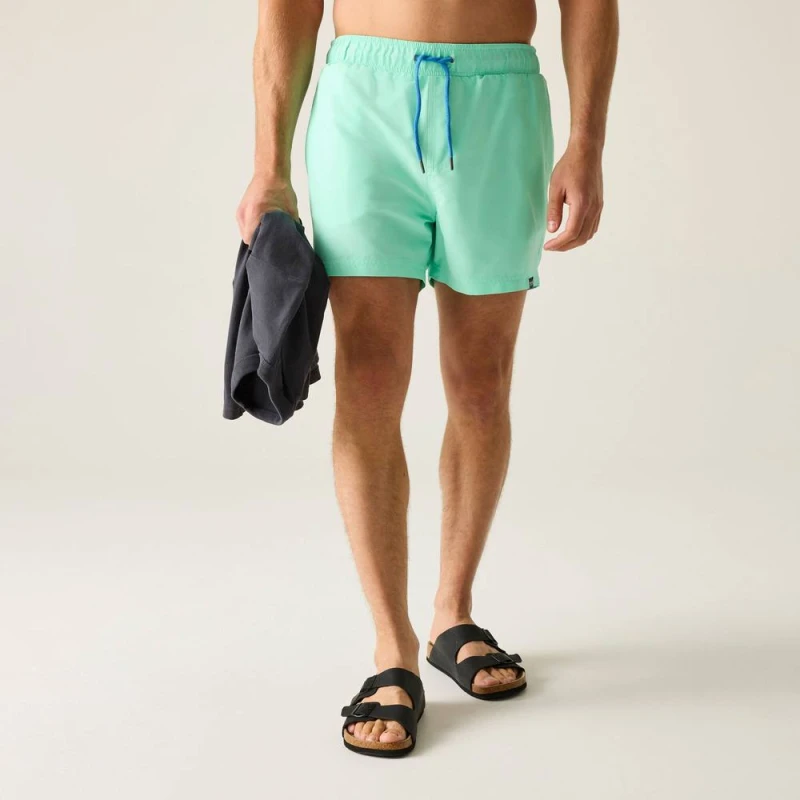 Image of Regatta Mens Mawson Quick Drying Swim Short II in Aqua Size: Medium Aqua Male M
