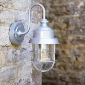 Image of Garden Trading St Ives Outdoor Caged Wall Light - Galvanised Steel
