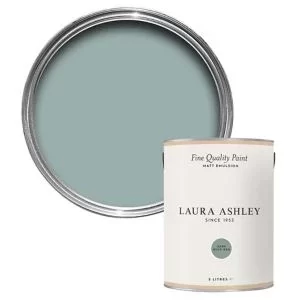 image of Laura Ashley Dark Duck Egg Matt Emulsion Paint, 5L