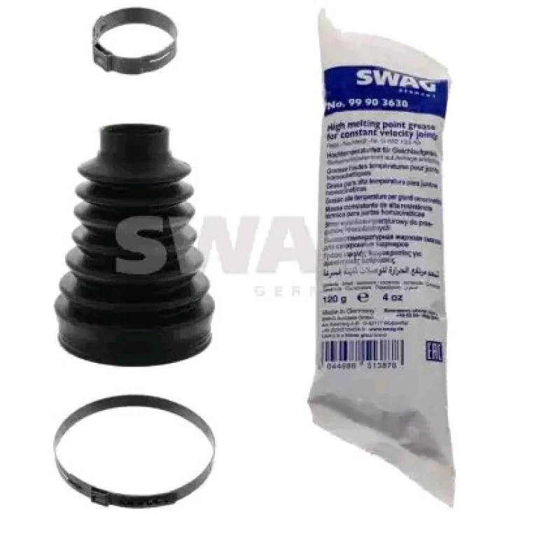 Image of SWAG 30 10 0201 CV Boot transmission sided, Thermoplast Thermoplast Bellow,drive shaft (194)