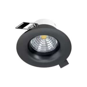 Image of Wall / Ceiling Flush Downlight Black Aluminium 6W Built in LED 88mm Round