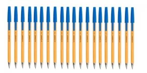 image of Q-Connect Fine Blue Ballpoint Pen (Pack of 20) KF34047