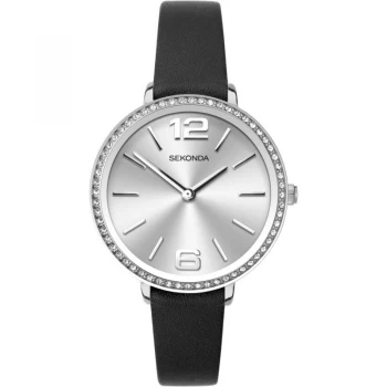 image of Sekonda Silver And Black Dress Watch - 40075